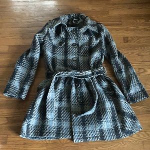 DKNY plaid coat